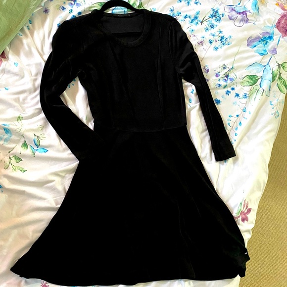 COS black jersey A-Line dress - Picture 1 of 1